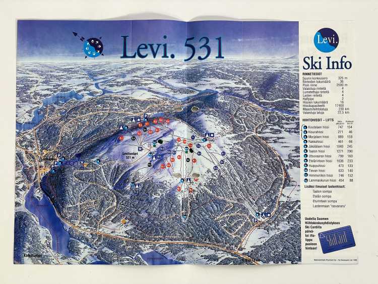 Levi lamainvestointien jälkeen 1996 Levi Ski Resortin arkisto