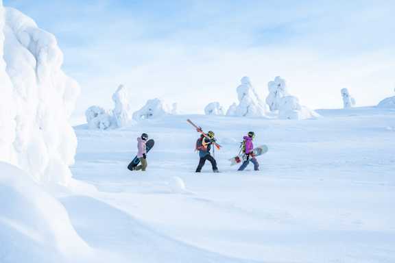 Levi ski resort February2021 rinteet lumi