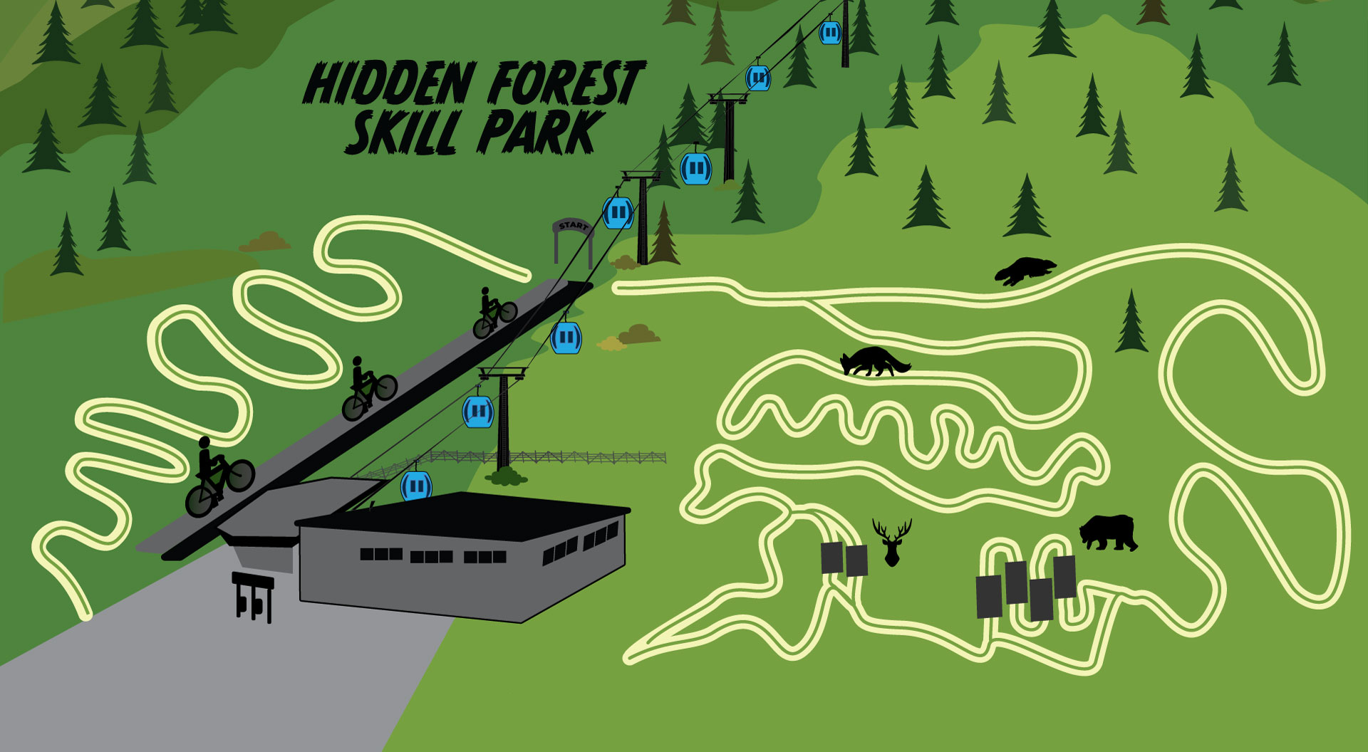 Hidden Forest Skill Park kartta 