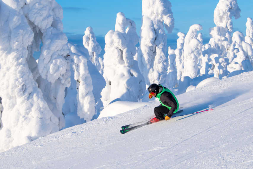 Levi ski resort rinteet February2021 3526