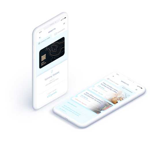Levi Resort App and Levi Black Loyalty Programme mockup