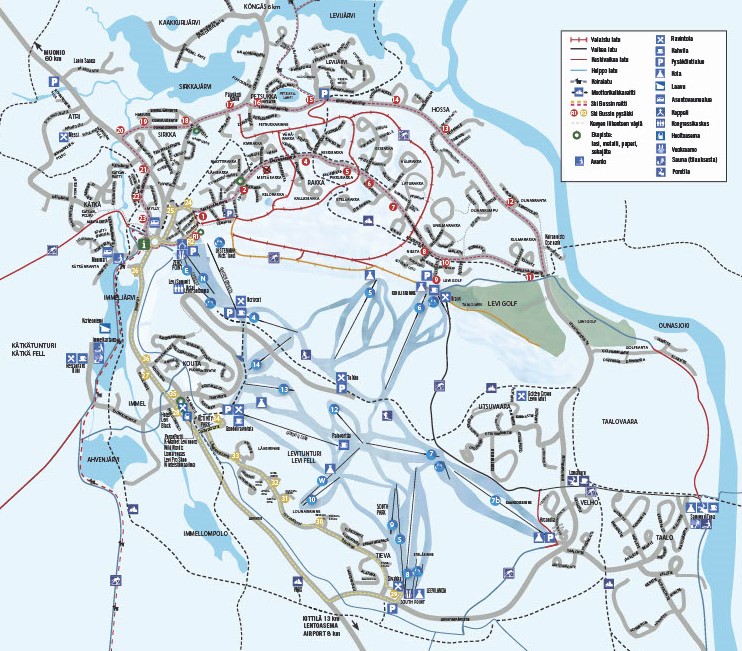 tunturikylän opaskartta