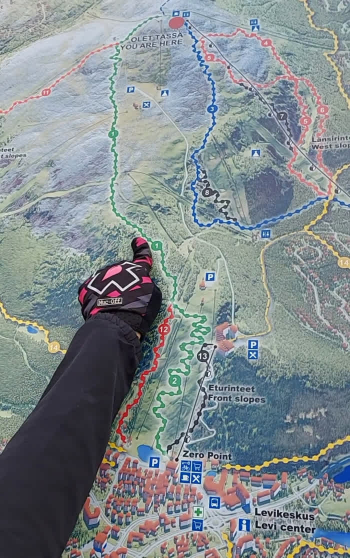 levi bike park kartta