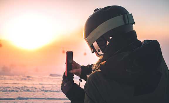 Pink january skiing