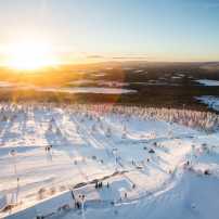 Audi Fis Ski World Cup Slope Levi, Lapland, drone