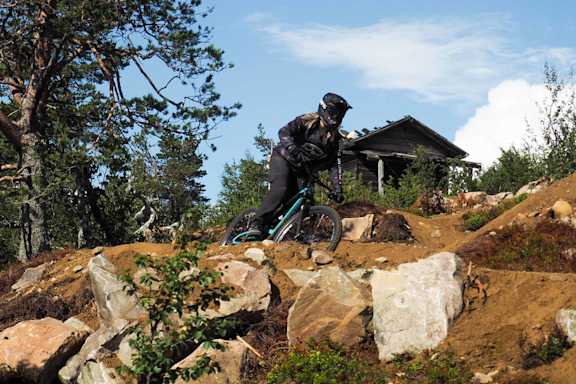 levi ski resort bike park santas cabin