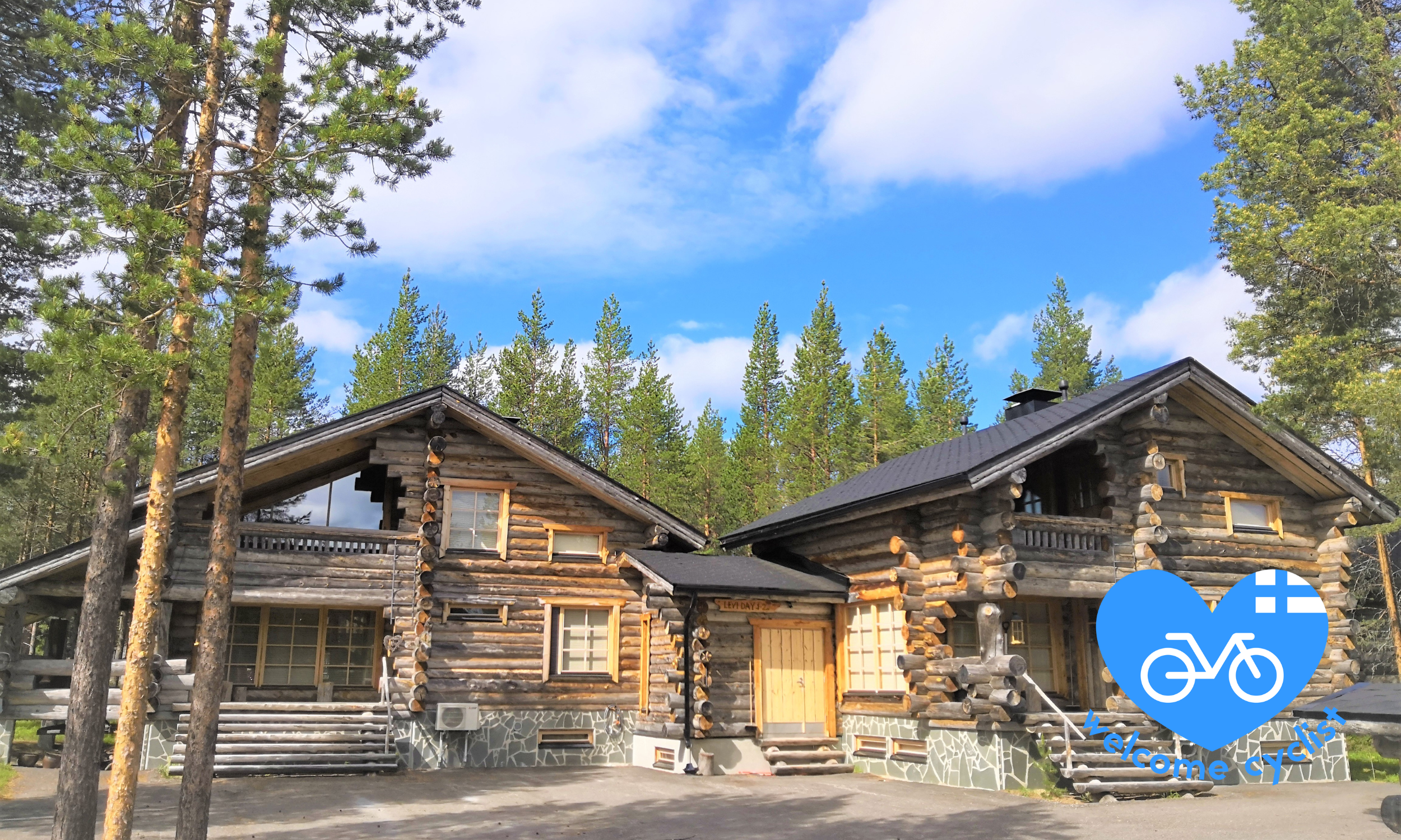 leviday pyöräilymajoitus logolla