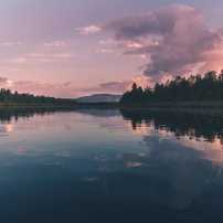 Paddling, river, landscape, fell, summer