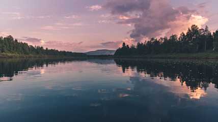 Paddling, river, landscape, fell, summer