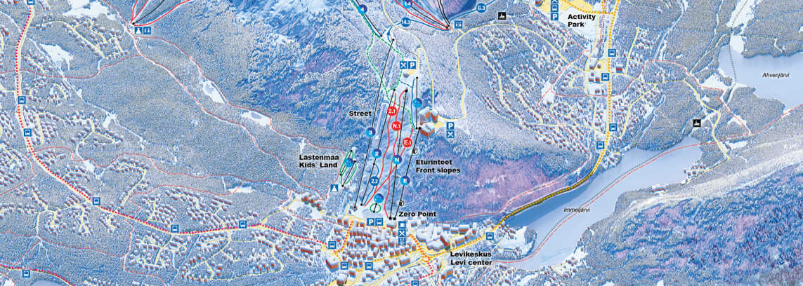Levi Ski Resort rinnekartta