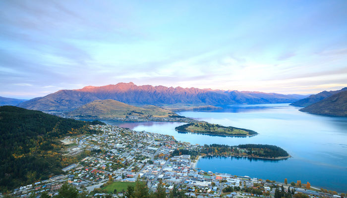 Cityscape View of Queenstown New Zealand
