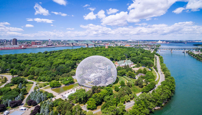 Vue aérienne du paysage urbain, Montréal, Canada 