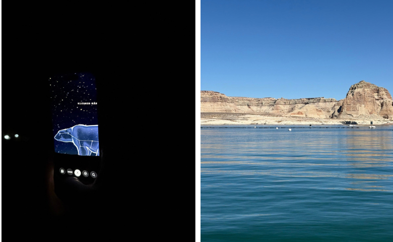 Lake Powell bei Tag und Nacht