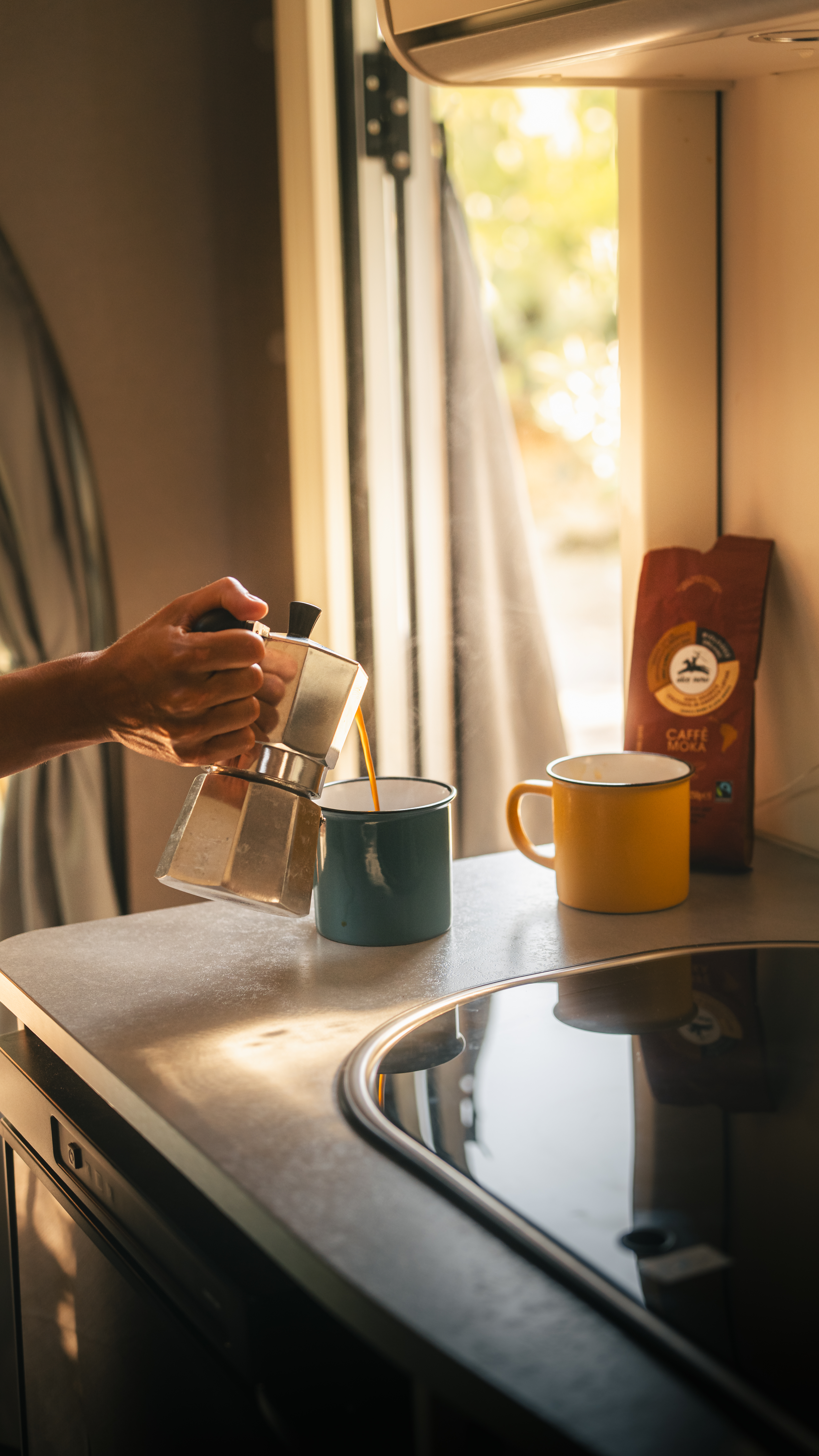 Kaffee kochen im Wohnmobil