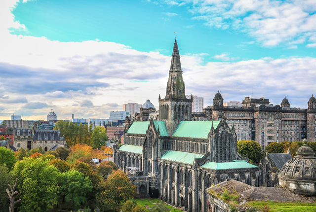 Vue sur la cathédrale de Glasgow