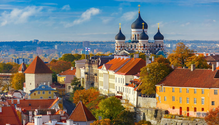 Vista del casco antiguo, Tallin, Estonia