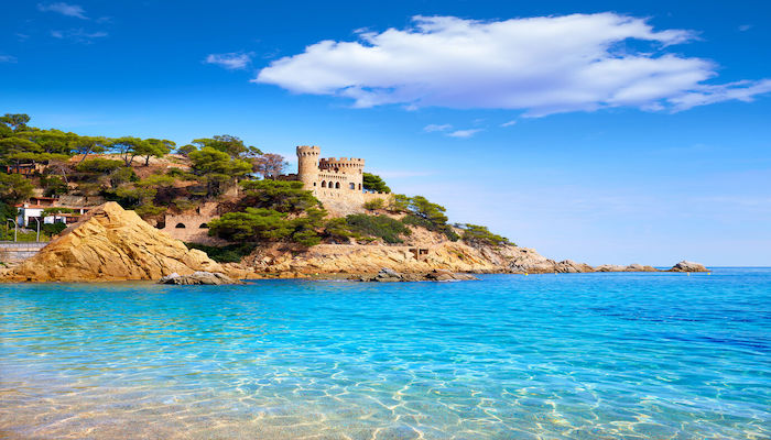 Vue sur la Costa Brava en Espagne