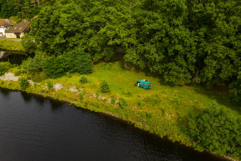 Camper in Tschechien in der Natur