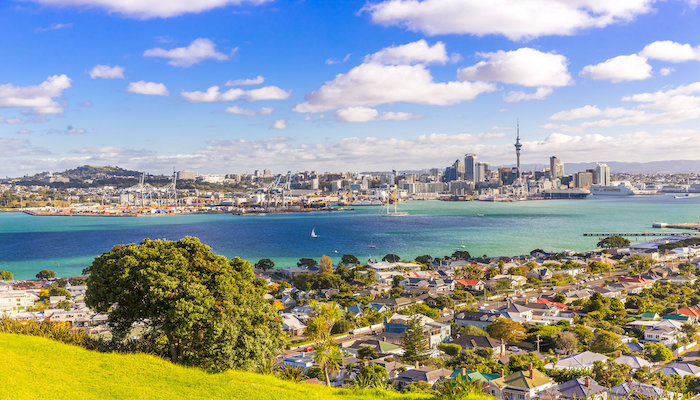 Horizonte de Auckland, Nueva Zelanda