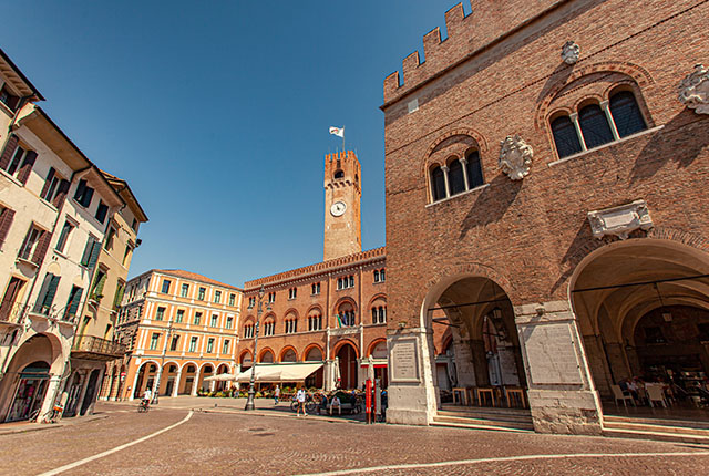 Piazza dei Signori a Treviso, Italia