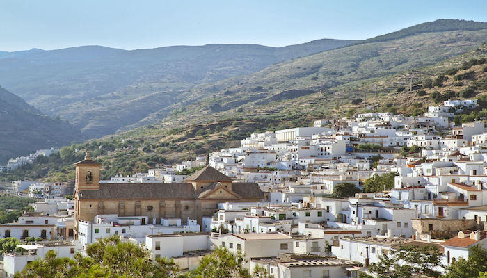 Aldea de Ohanes en la comarca de la Alpujarra, Almería, Andalucía. España