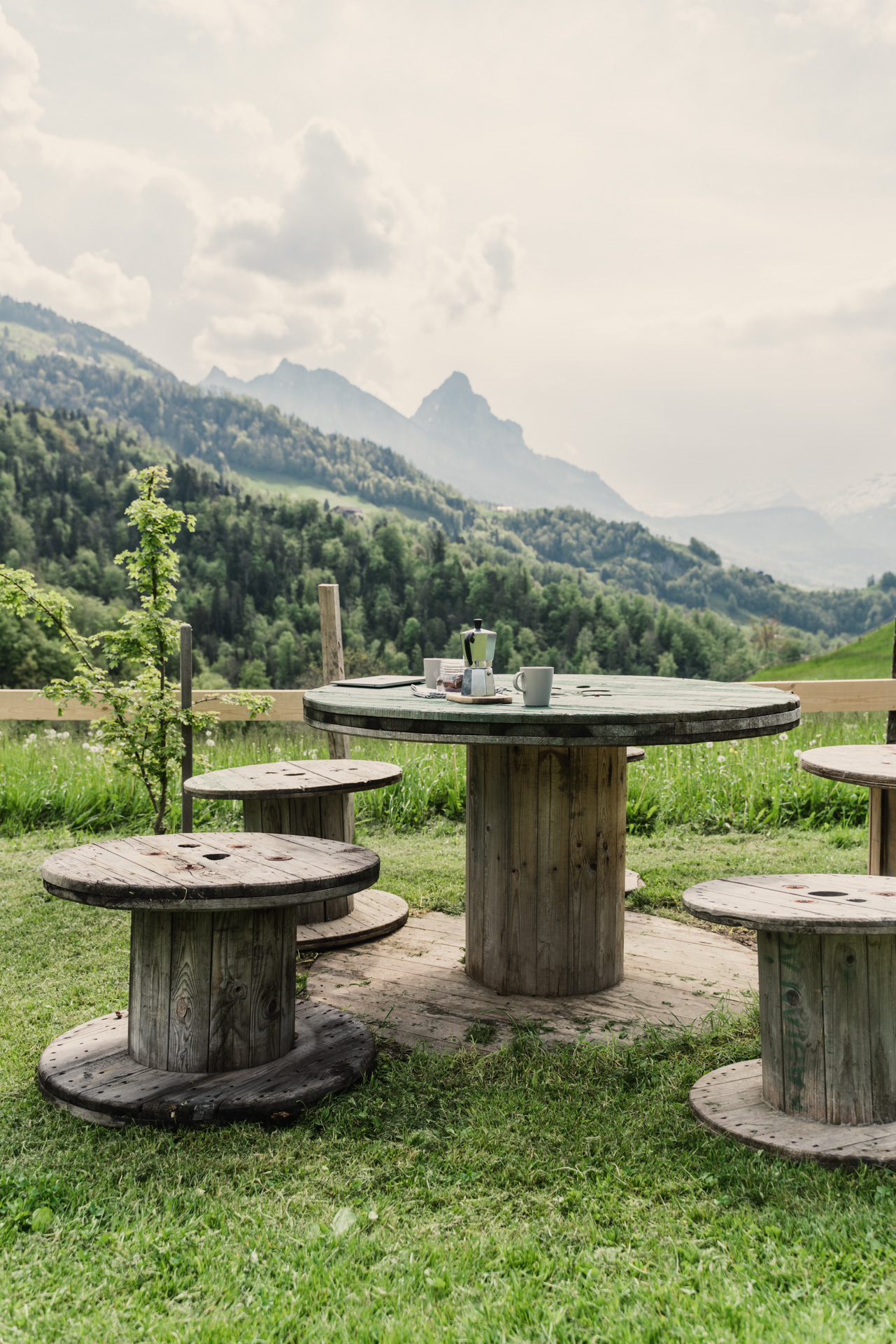Bergblick in der Schweiz