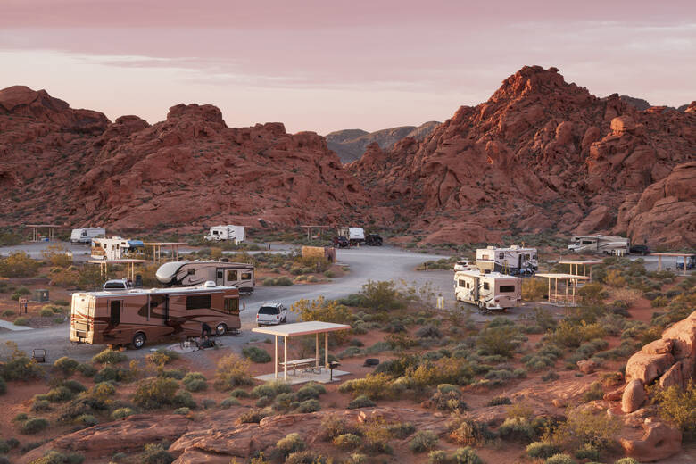 Campingplatz in einem Nationalpark der USA