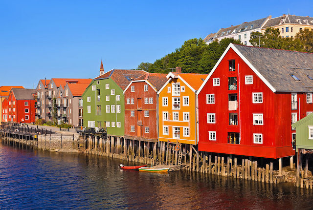 Krajobraz miasta Trondheim, Norwegia