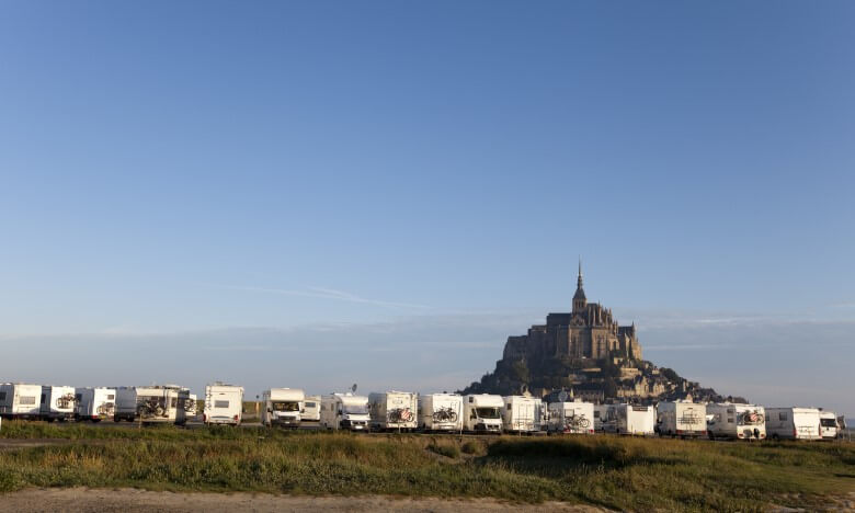 Wohnmobile in der Nähe des Mont-Saint-Michel