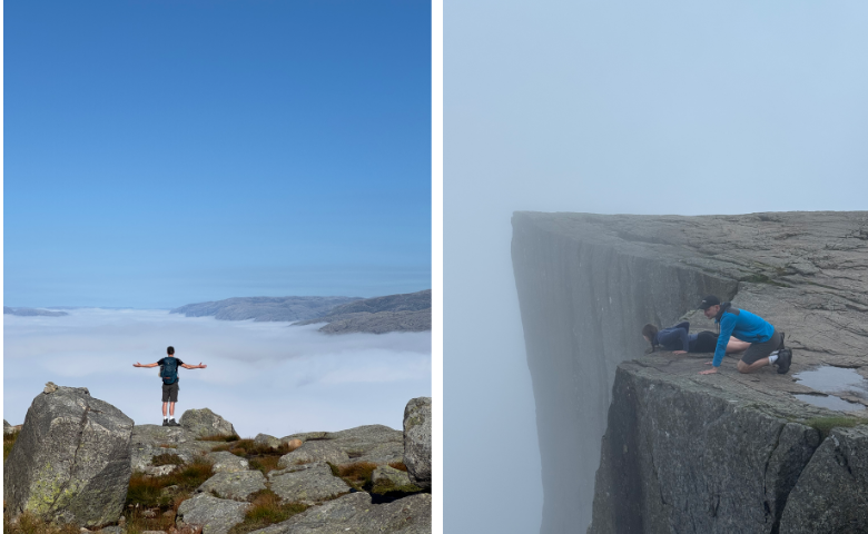 Wandern auf den Preikestolen in Norwegen