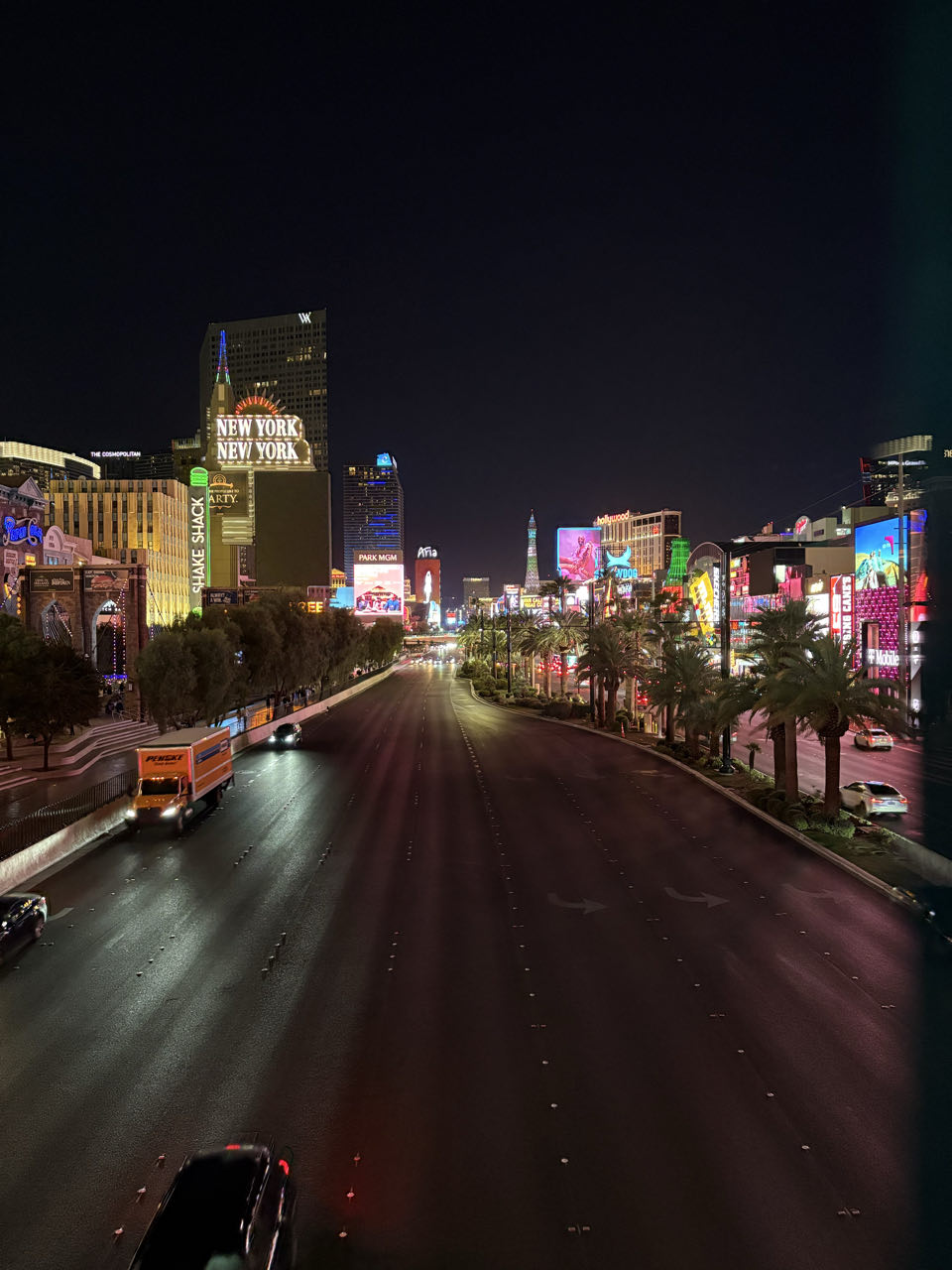 Der Sunset Strip in Las Vegas bei Nacht