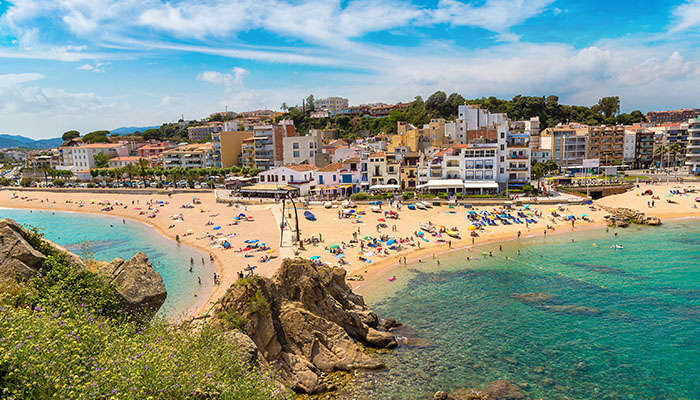 Playa en Blanes, España