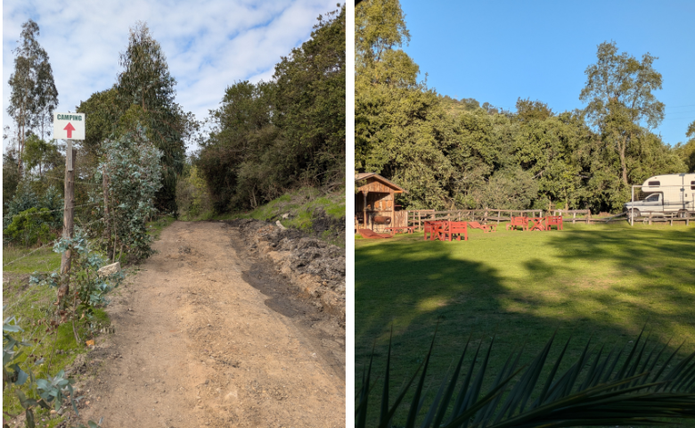 Campingplatz und Anfahrt in Chile