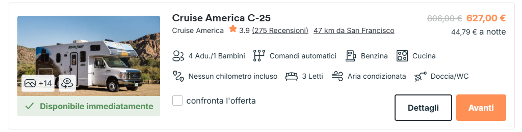 Immediatamente disponibile