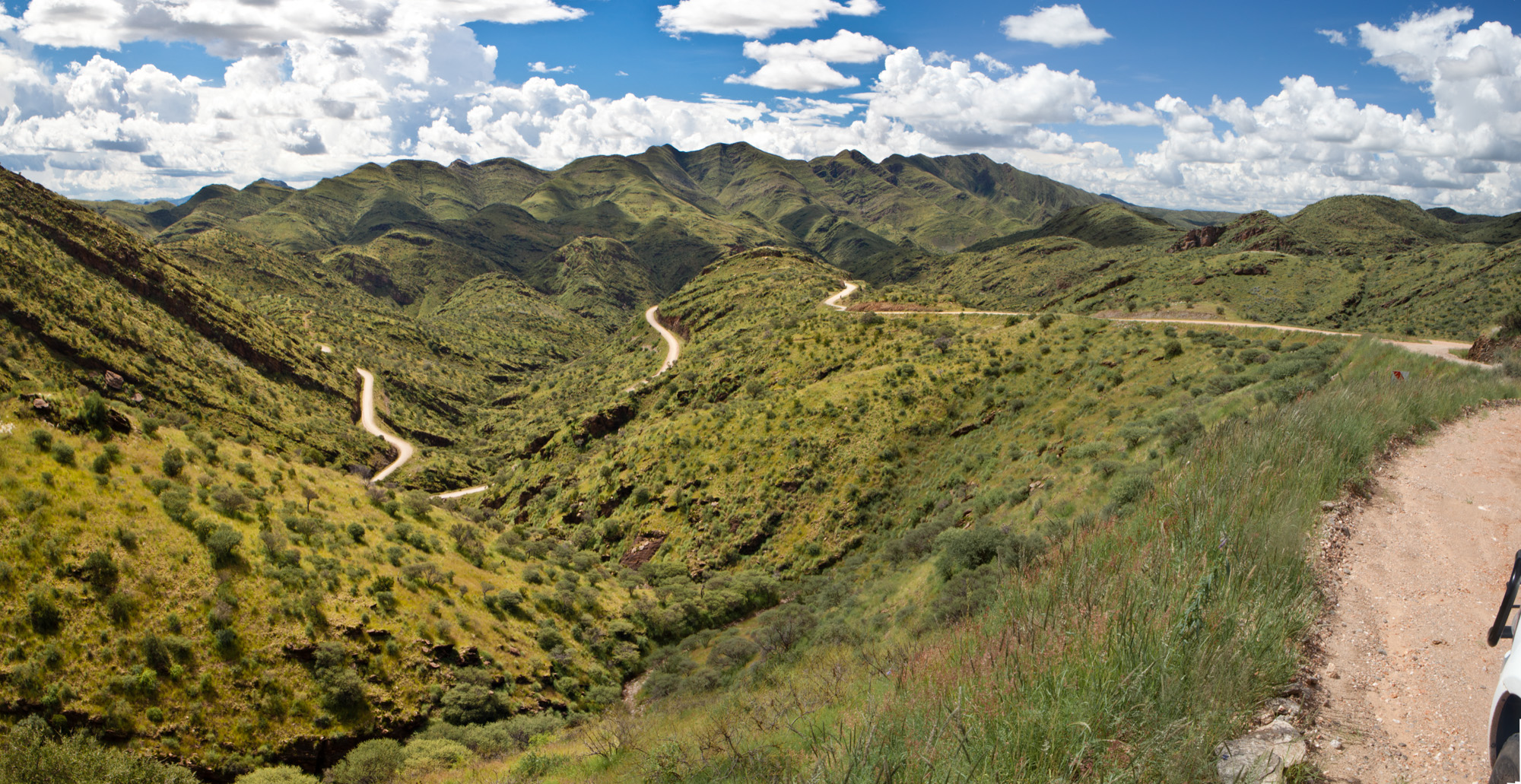 Grüne Berge in Namibia