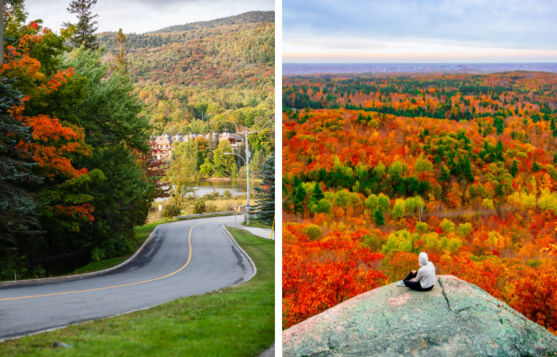 The Laurentians im Herbst in Kanada