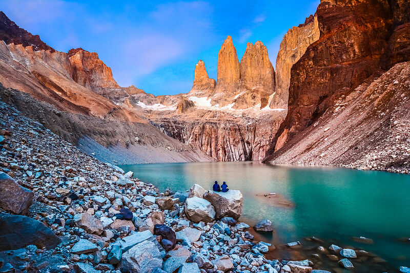 Wandern im Torres del Paine Nationalpark in Chile