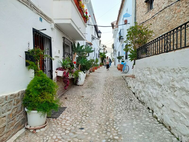 Altstadtgassen in der Stadt Altéa in Spanien