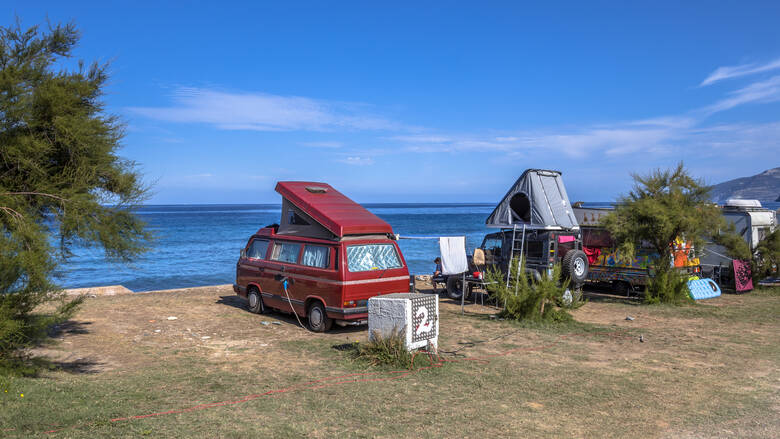 Campen direkt am Meer auf Korsika