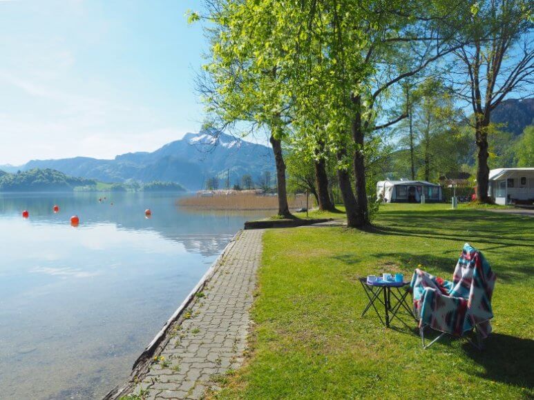 Camping am Mondsee in Österreich