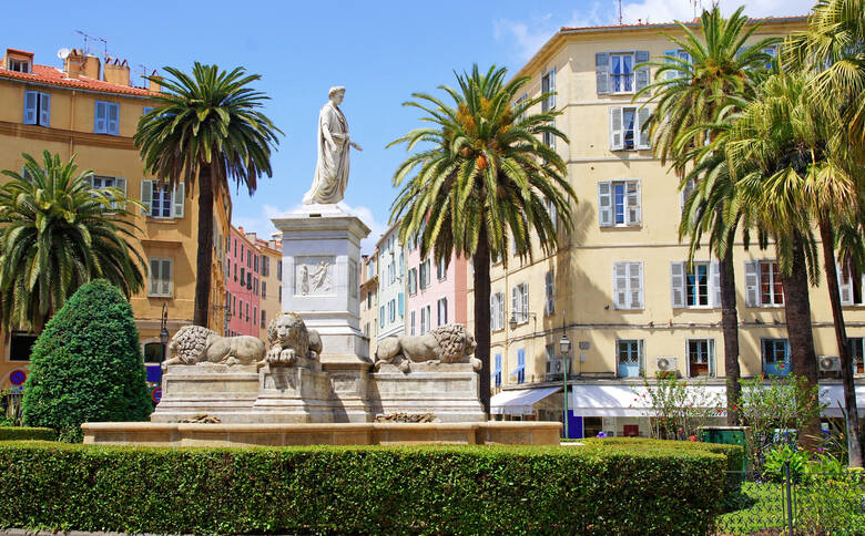 Statue von Napoleon auf der Insel Korsika