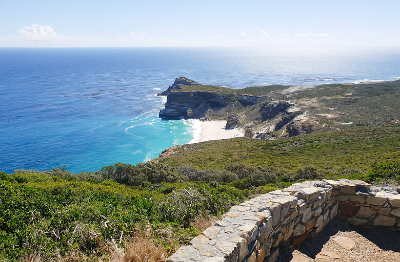 Blick auf Strand am Kap der guten Hoffnung in Südfarika