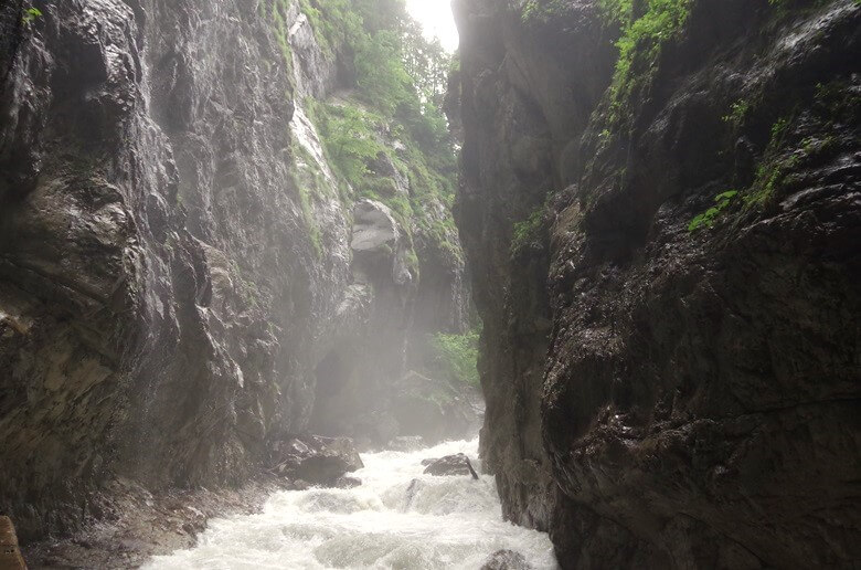 Blick in die Partnachklamm in Bayern