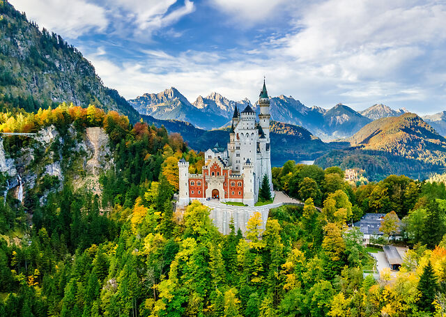 Das märchenhafte Schloss Neuschwanstein in der Nähe von Füssen