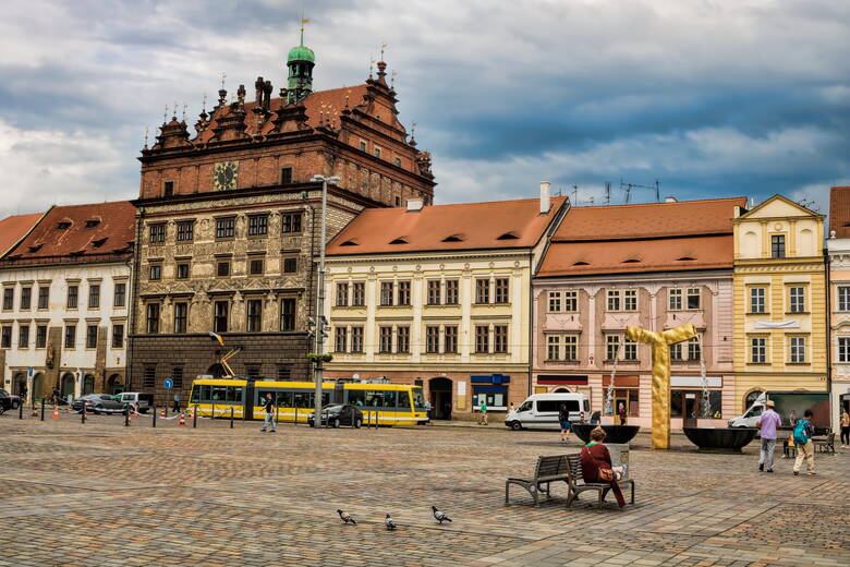 Altstadt von Pilsen in Tschechien