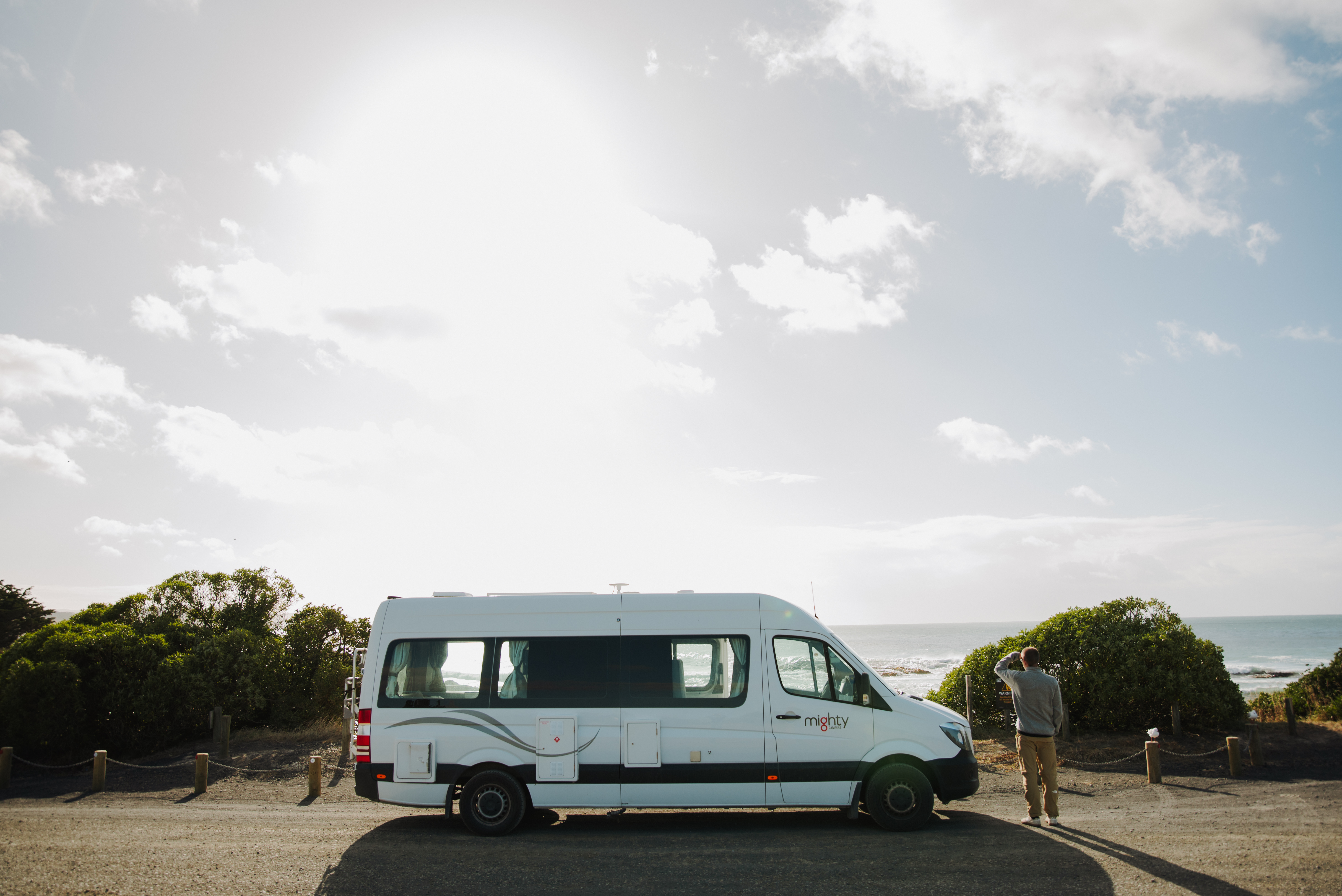 Camper in Neuseeland am Meer auf der Südinsel