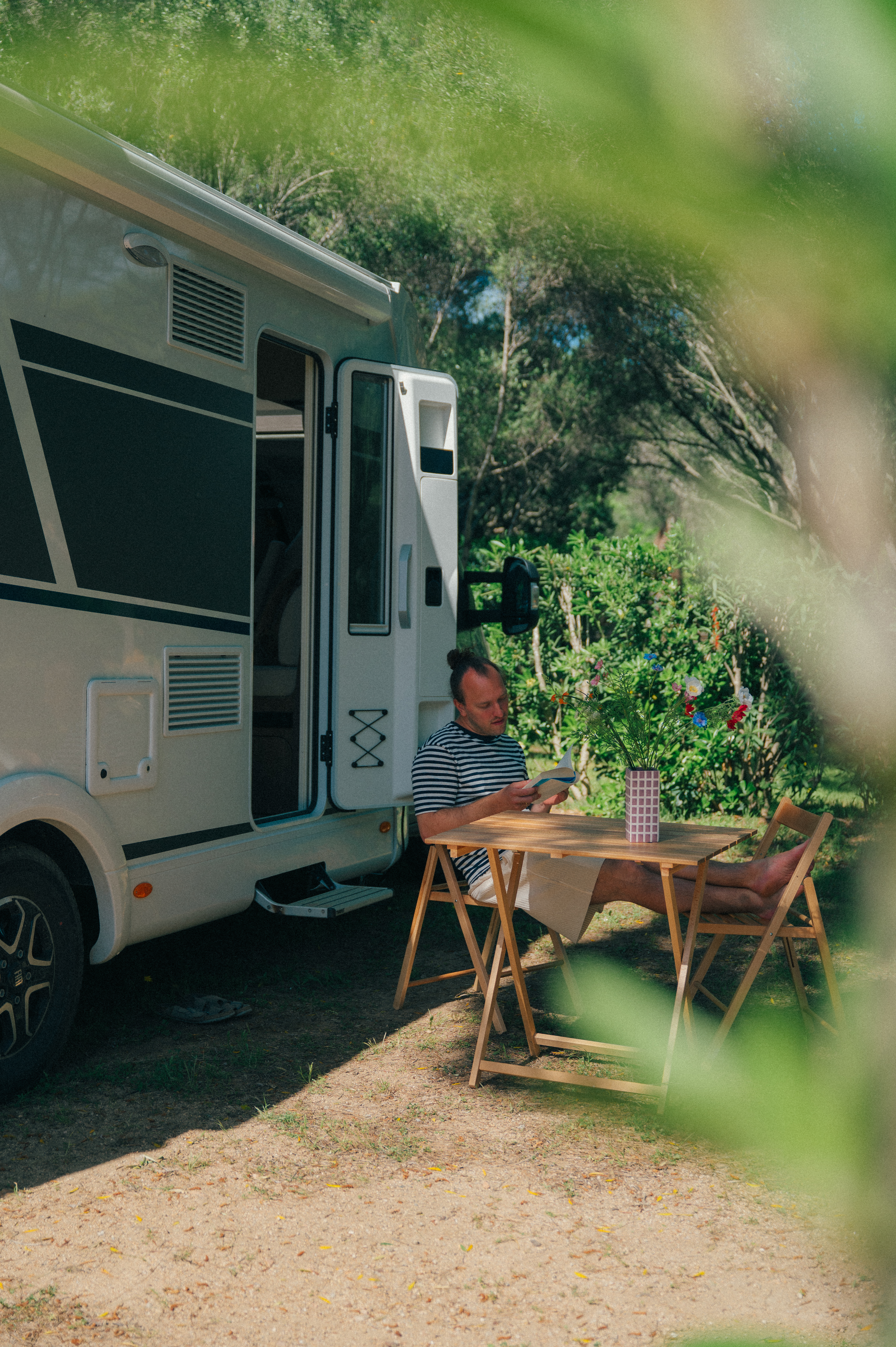 Acampada libre en Italia en plena naturaleza