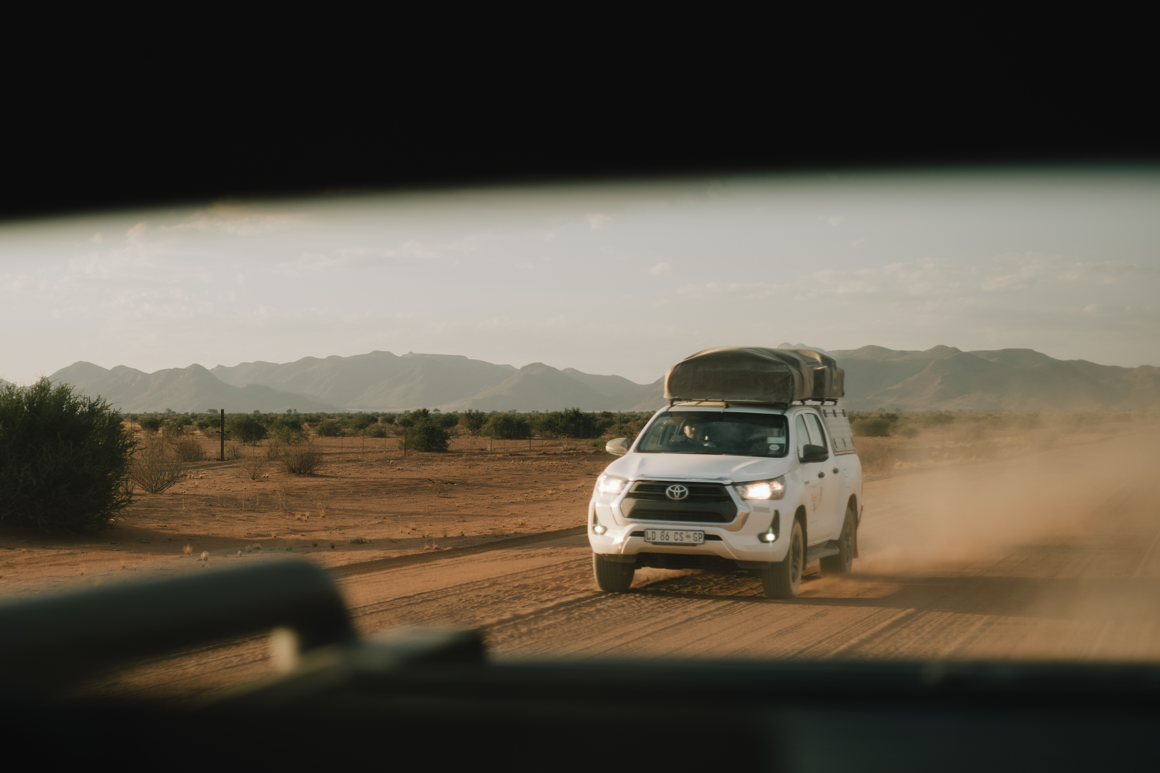 Camper in der Wüste von Namibia