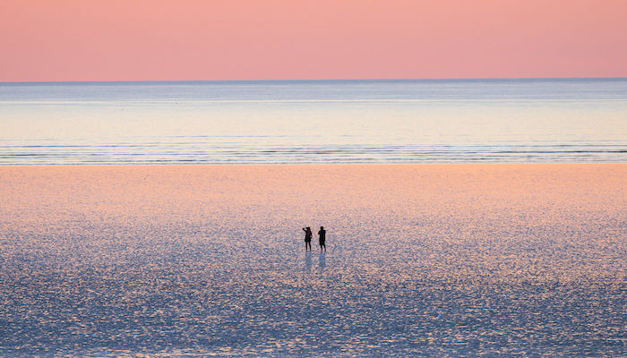 Sunset view at 80 mile beach in Broome, Western Australia