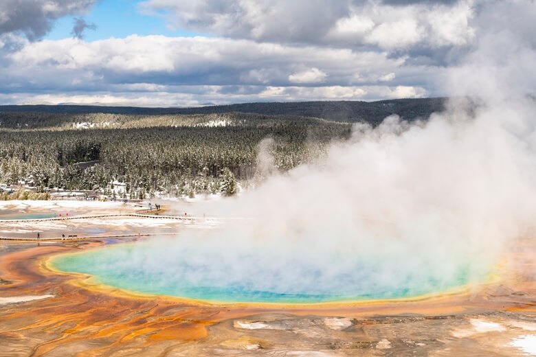 Geysir im Yellowstone-Nationalpark in den USA